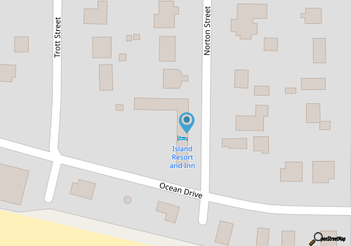 Beach House OKI - Two Bedroom Suite in hotel on Oak Island, North Carolina map location