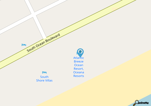 Atlantic Breeze Ocean Resort North Myrtle Beach map location
