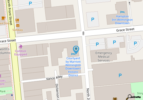 Courtyard Wilmington Downtown / Historic District map location