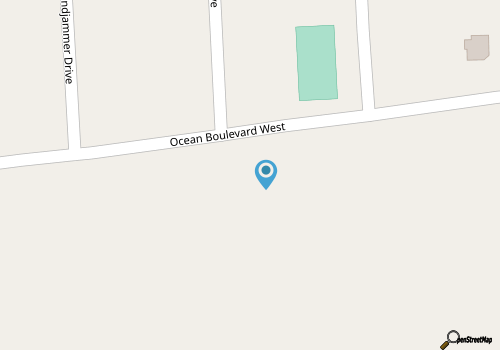 Spacious oceanfront duplex with two kitchens, large deck, WiFi, & AC - dogs OK map location