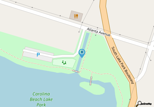 Carolina Beach Lake Park map location