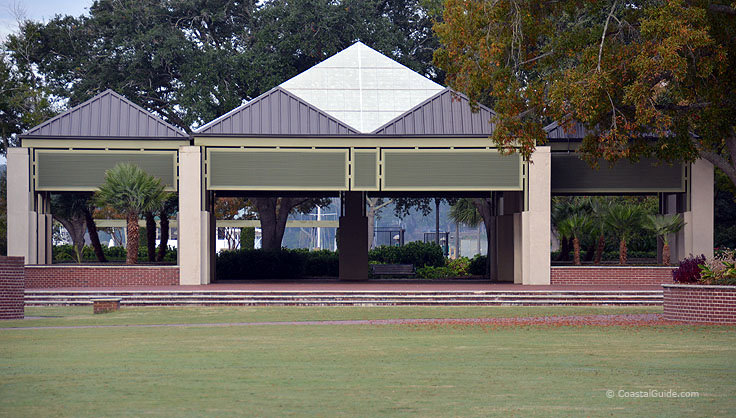 The pavilion Waterfront Park in Beaufort SC