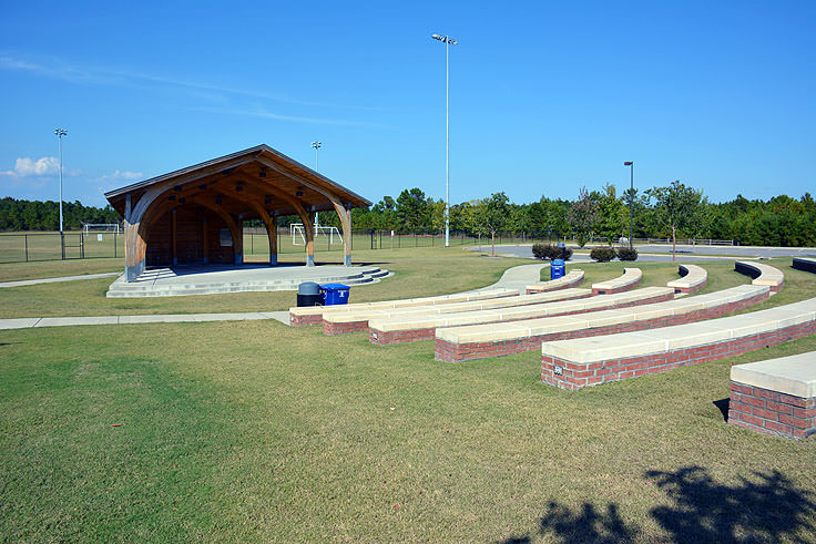 The ampitheater at Ocean Isle Beach Park