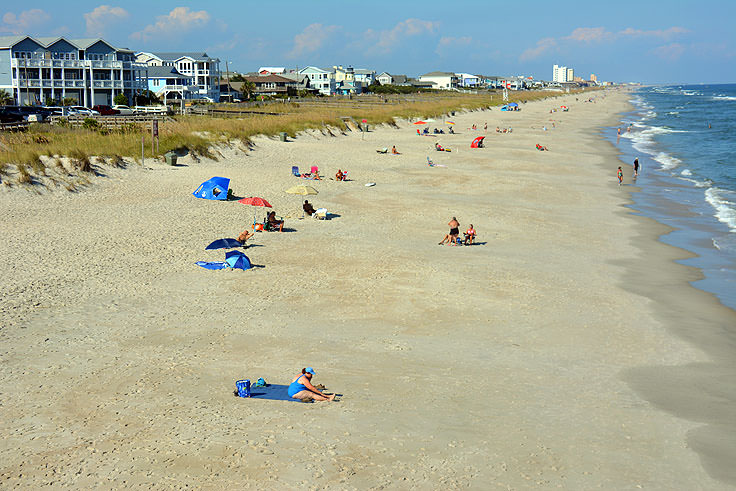 Beach view from Kure Beach Fishing Pier