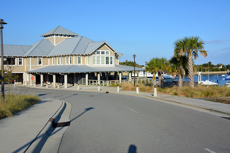 The ferry terminal in Southport, NC