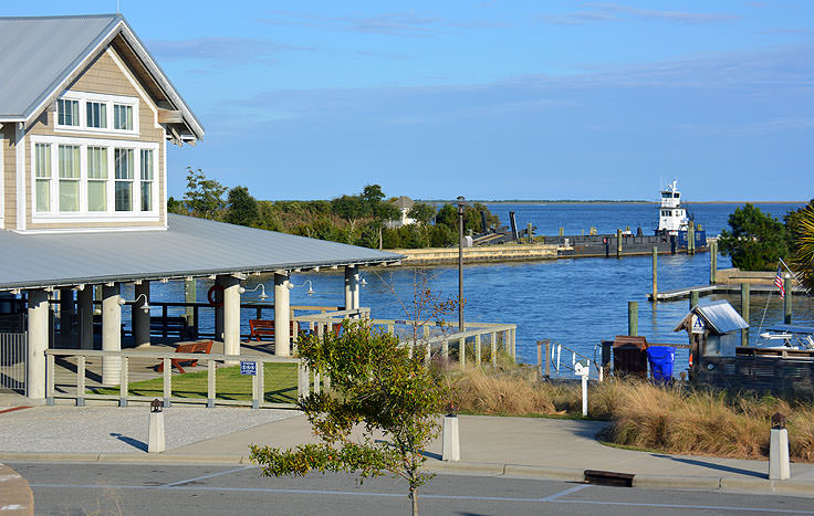 The ferry terminal in Southport, NC