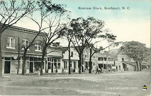 Vintage photo of historic Southport, NC