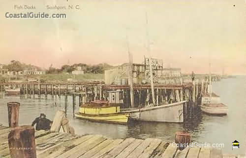 Vintage photo of historic Southport, NC