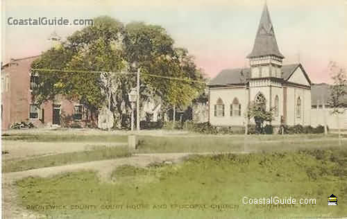 Vintage photo of historic Southport, NC