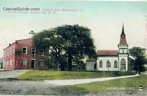 Vintage photo of historic Southport, NC