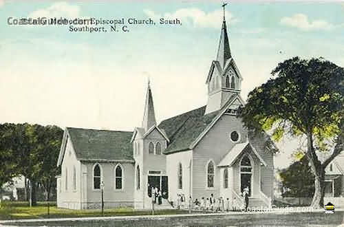 Vintage photo of historic Southport, NC