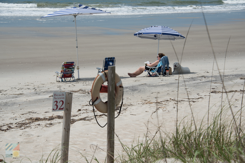 Lounging on Bald Head Island beach