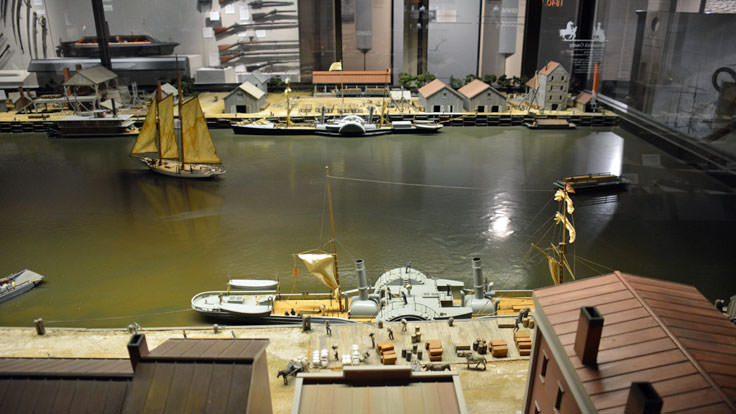 A miniature historic display at the Cape Fear Museum in Wilmington, NC