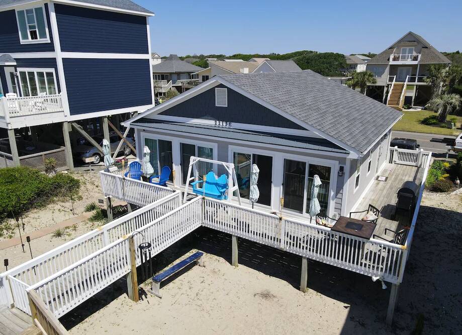 Charming Beachfront... Vacation rental home in Oak Island, NC