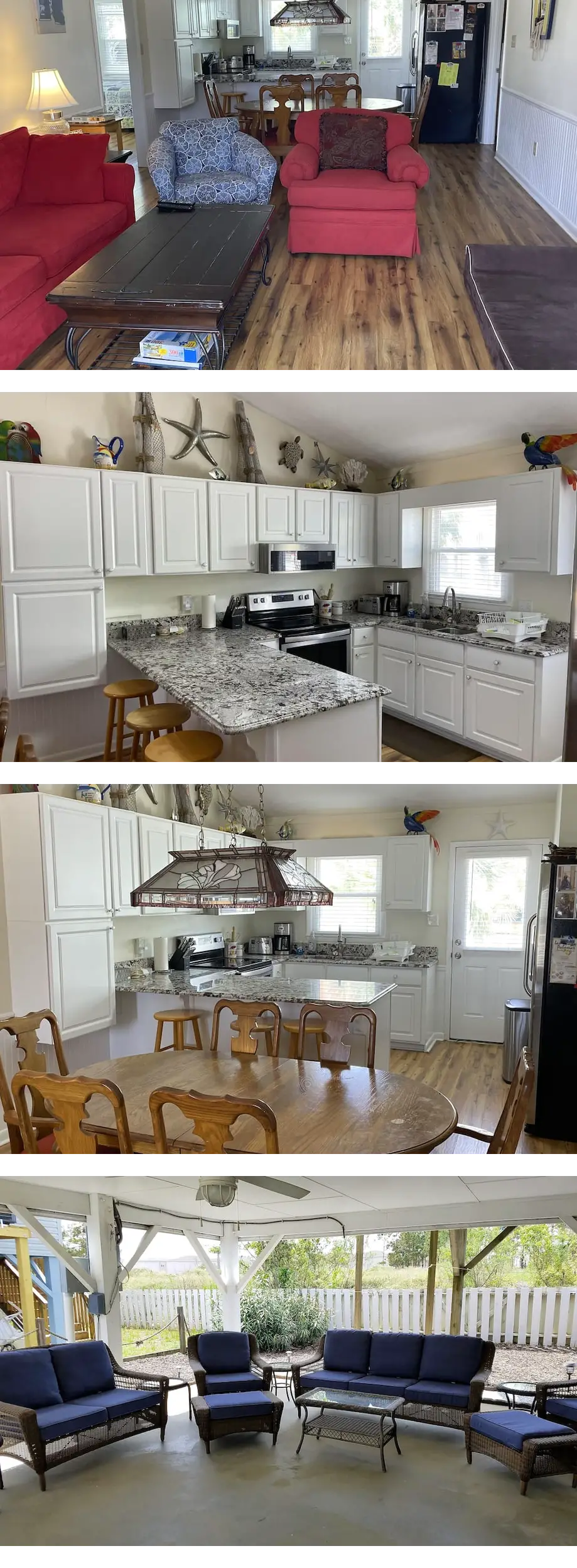 Updated 4 bedroom/2 bath,, WiFI, Linens, Short walk to Beach & Pier