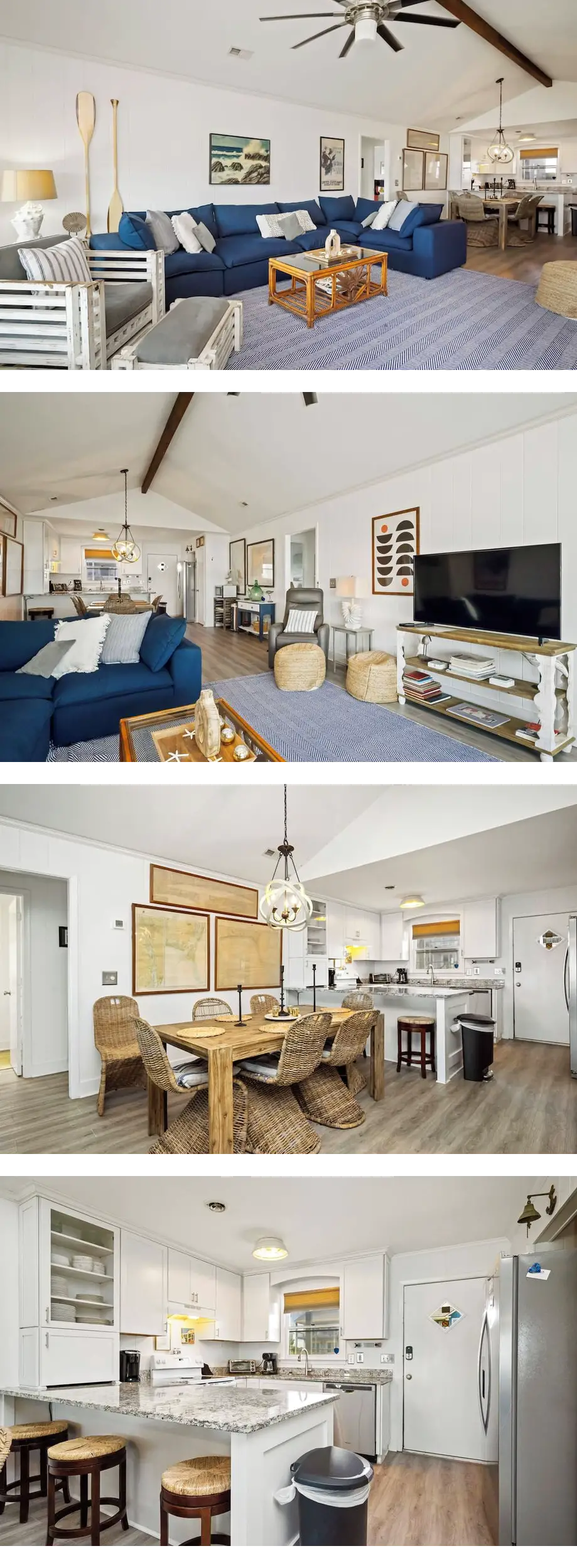 Sandpiper: Oceanfront Home on West Beach with Deck and Covered Porch.