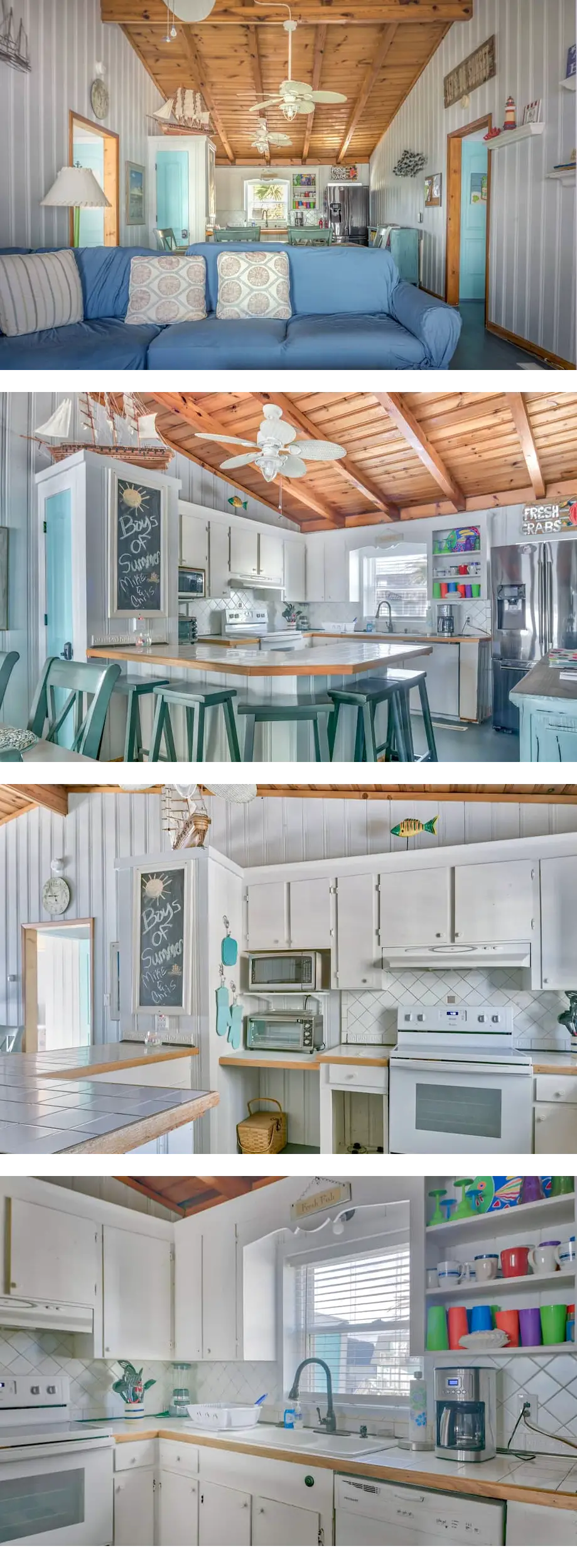 OCEAN FRONT, 4BR, 2BA, FENCED YARD, PET FRIENDLY,  Walkable to shops/restaurants