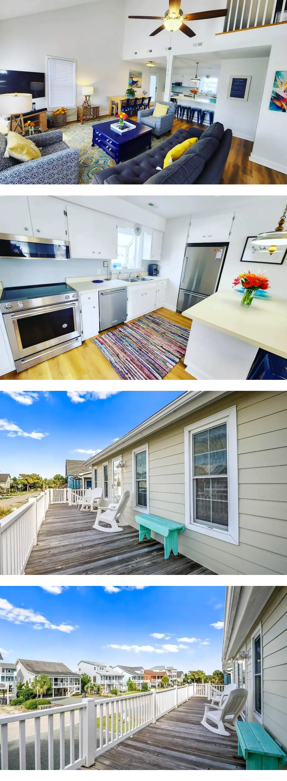 Comfortable, bright and sunny beach house.  Steps away from beach access.