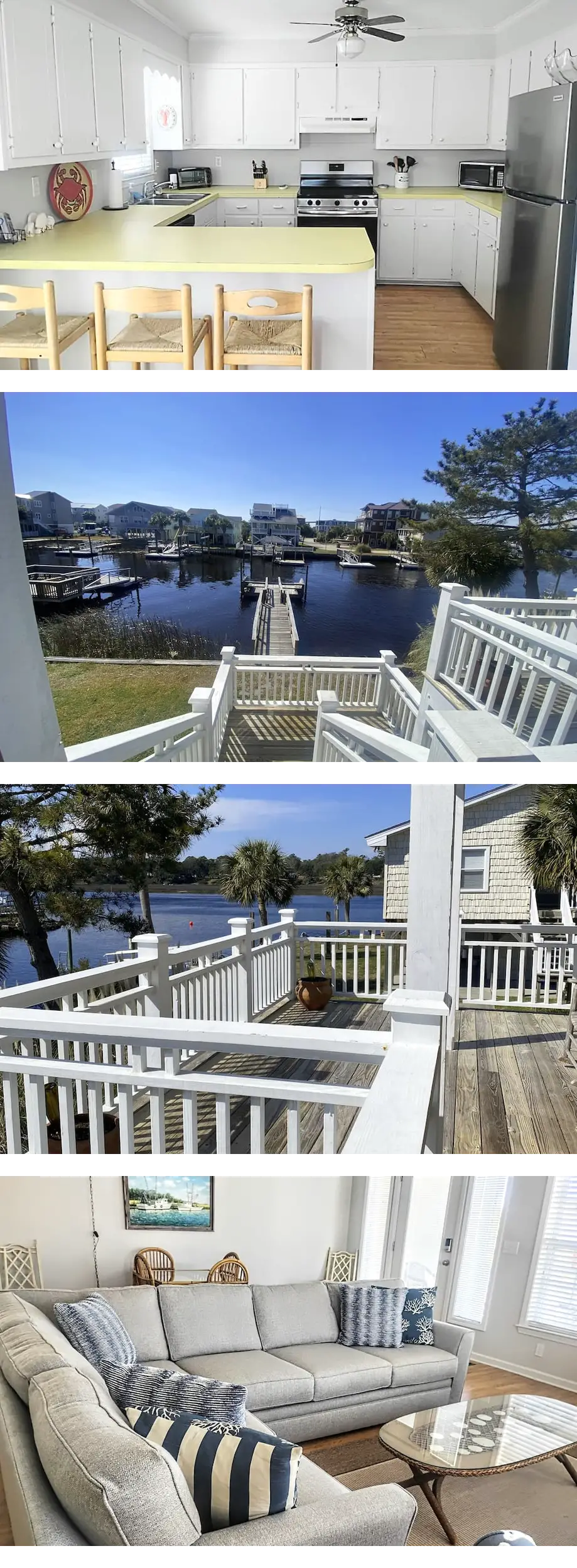 PRIVATE DOCK - INTERCOASTAL WATERWAY VIEWS: 5 Bedrooms, 4 Baths, Large Porch!