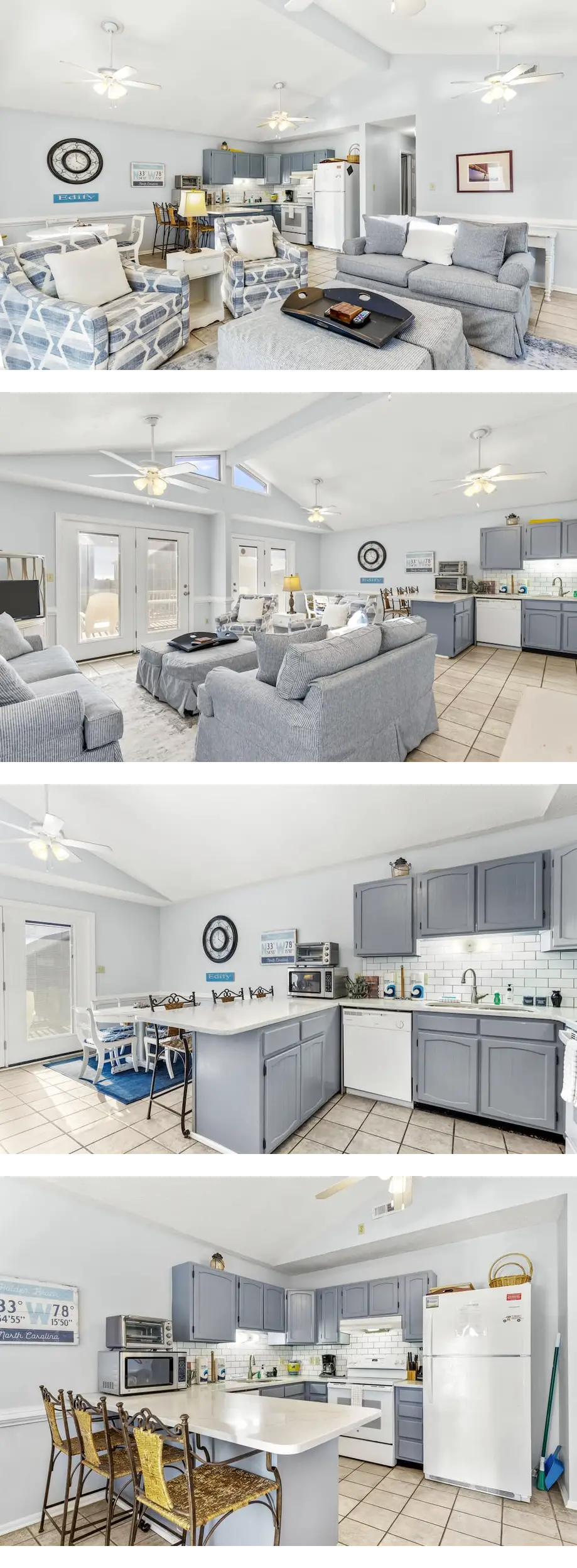 Large and roomy house across from the beach with WiFi, W/D, central AC, and deck