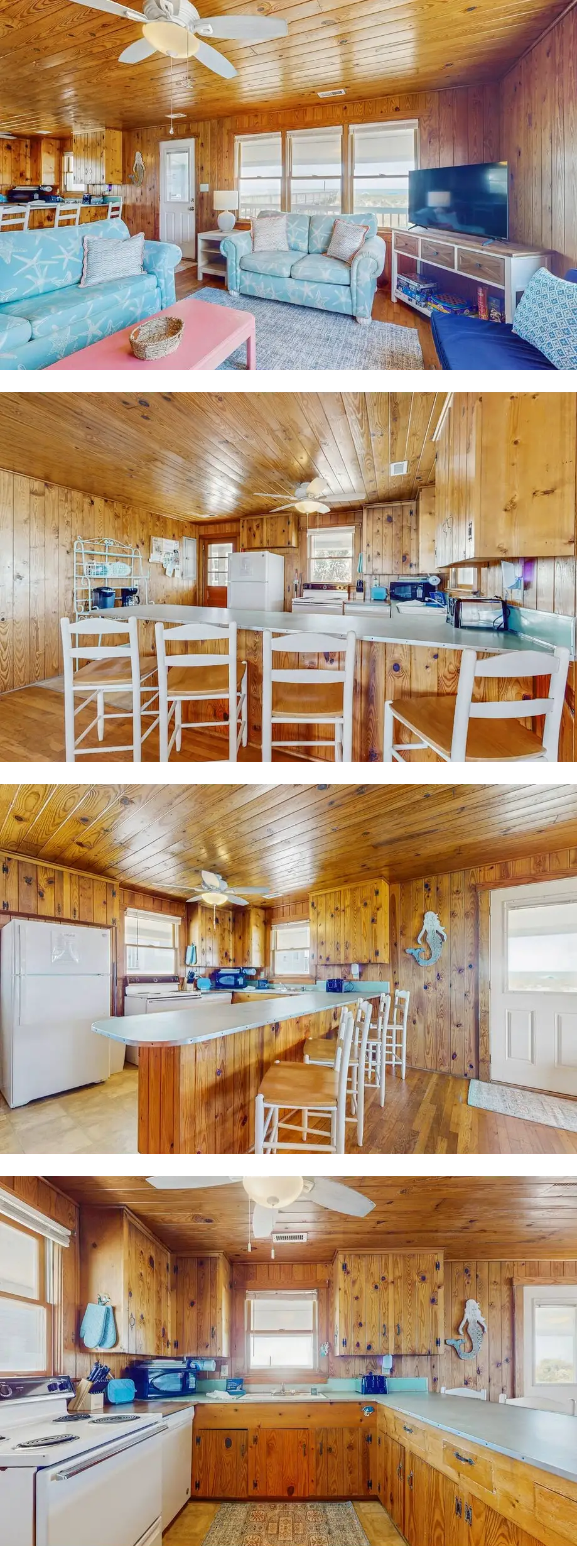 Bright, Beachfront Family Home w/Central AC, WiFi, Ping-Pong Table, W/D, Deck