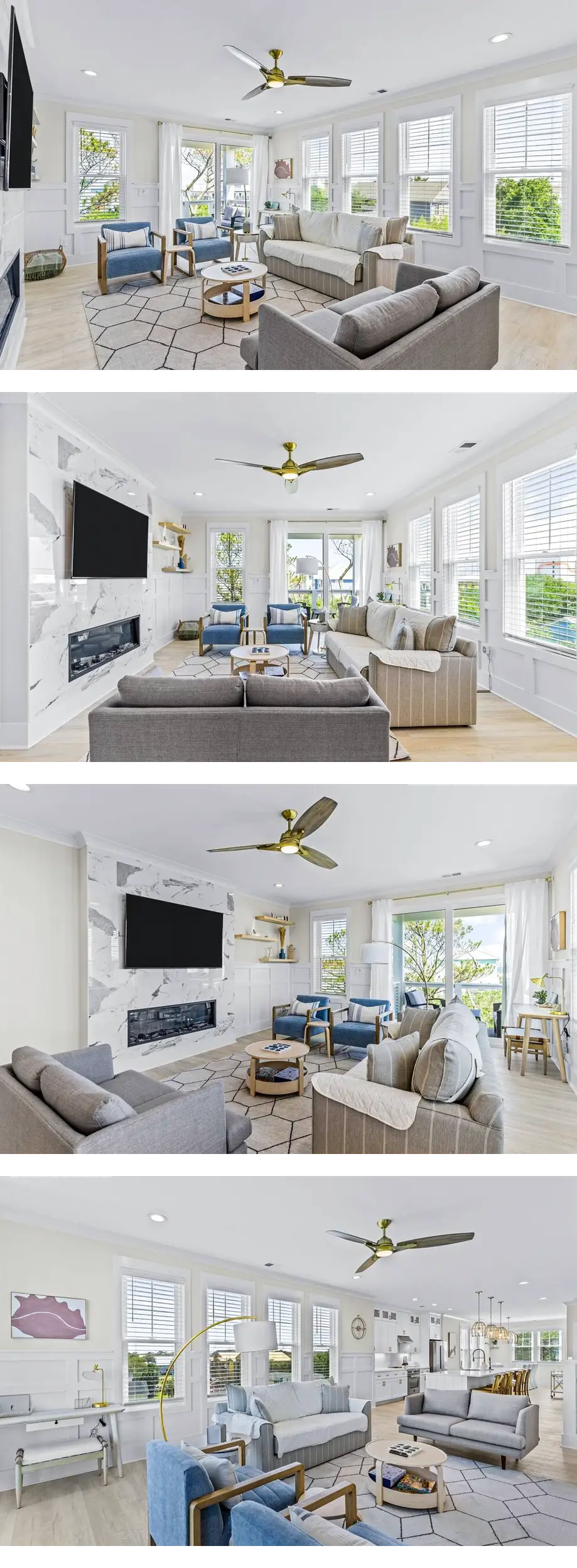 Beautiful water-view townhome with elevator & deck - two blocks from the ocean