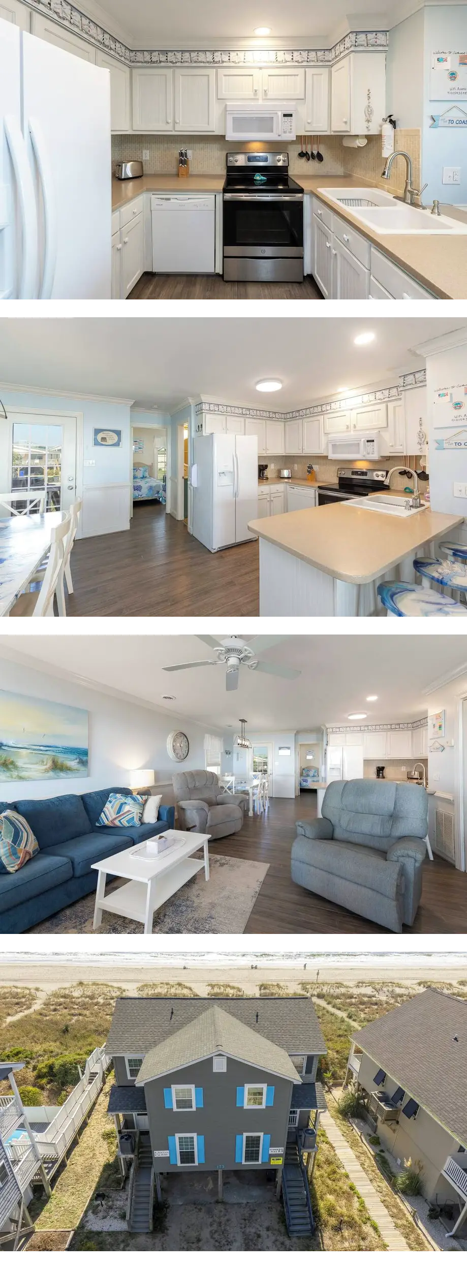 Oceanfront duplex in Holden Beach, 4 bed...